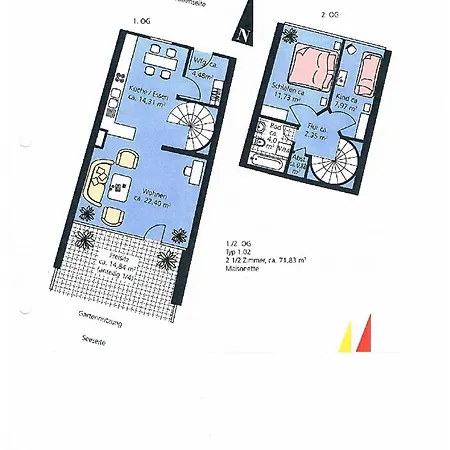 Lägenhet 096 Maisonette-fewo Havenkante Mit Direktem Zugang Zum Suedstrand Wilhelmshaven